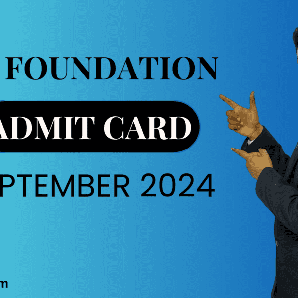 CA FOUNDATION ADMIT CARD SEPTEMBER 2024