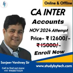 CA Inter Accounts by Sanjeev Varshney sir