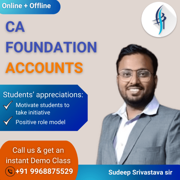 CA Foundation Accounts By Sudeep Srivastava sir