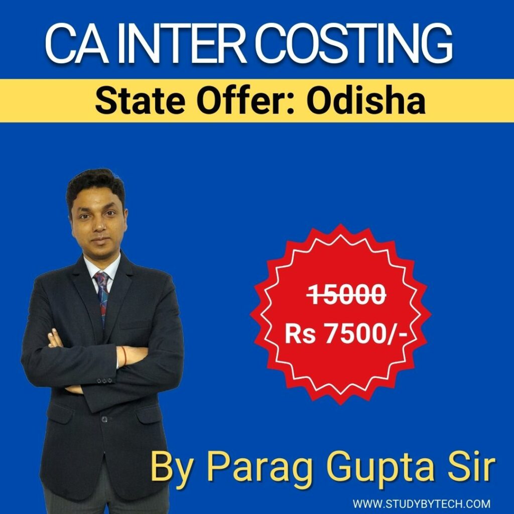 CA Inter Cost & Management Accounting classes by CA Parag Gupta sir