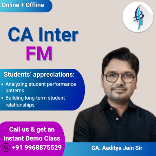 CA Inter FM with CA Aaditya Jain Sir