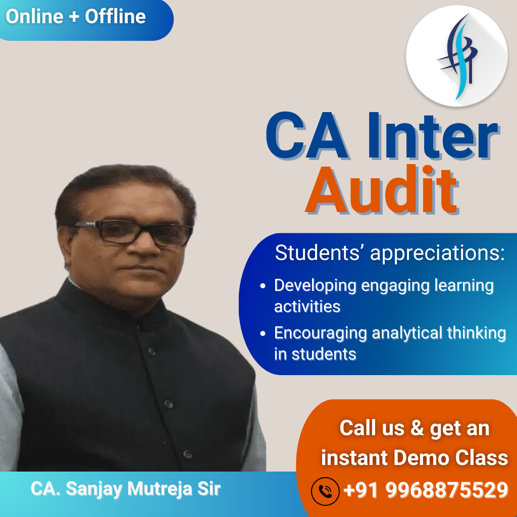 CA inter Audit with CA.Sanjay Mutreja Sir