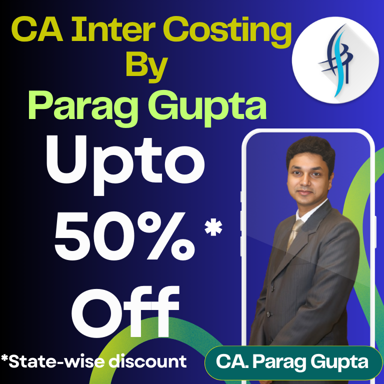 CA Inter Costing 50% Off State Wise Offer